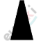 A black triangle on a white background Description automatically generated